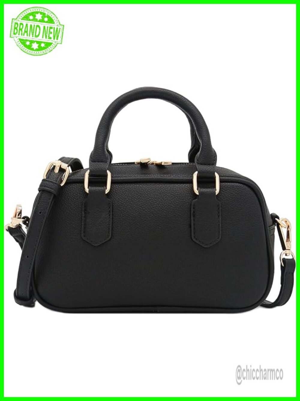 Mini PU Leather Satchel Purse Top Handle Crossbody Bag